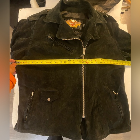 Harley Davidson Ladies Fringed Suede Leather Jacket - Picture 4 of 8